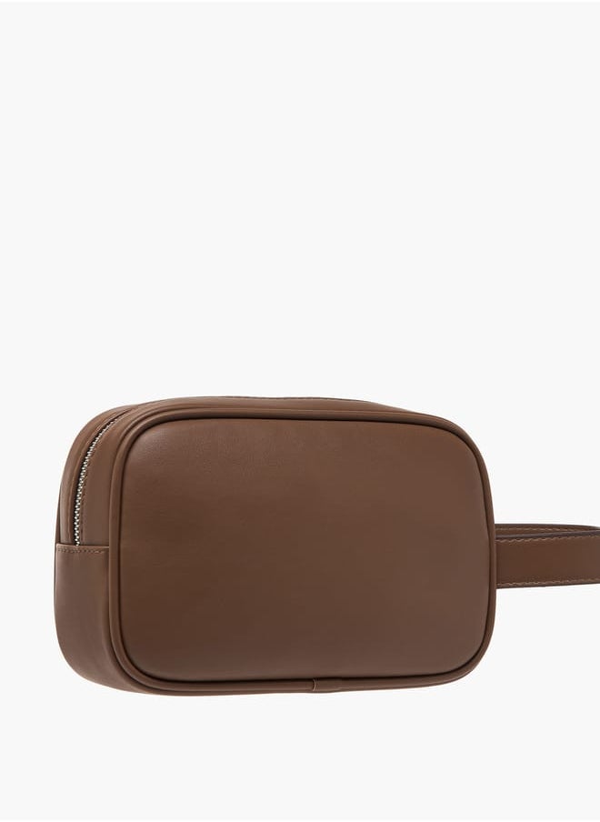 DUCHINI Men Solid Pouch with Wristlet Strap and Zip Closure  - Image 2