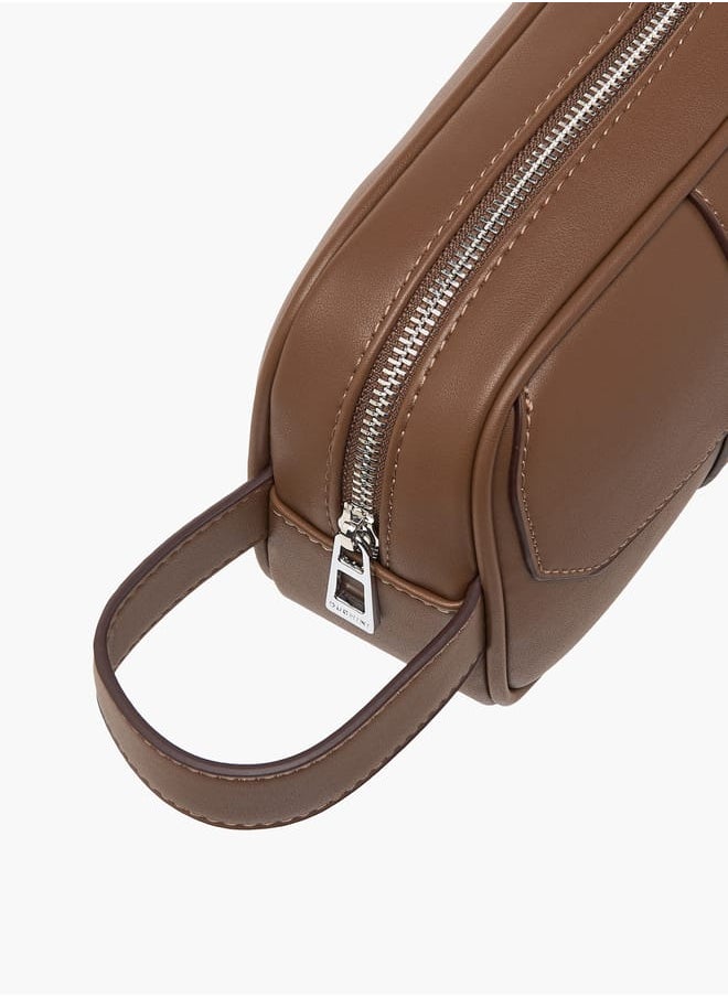 DUCHINI Men Solid Pouch with Wristlet Strap and Zip Closure  - Image 3