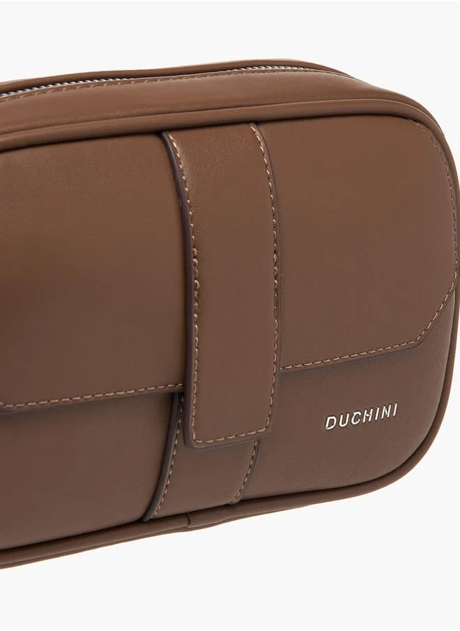 دوتشيني Men Solid Pouch with Wristlet Strap and Zip Closure