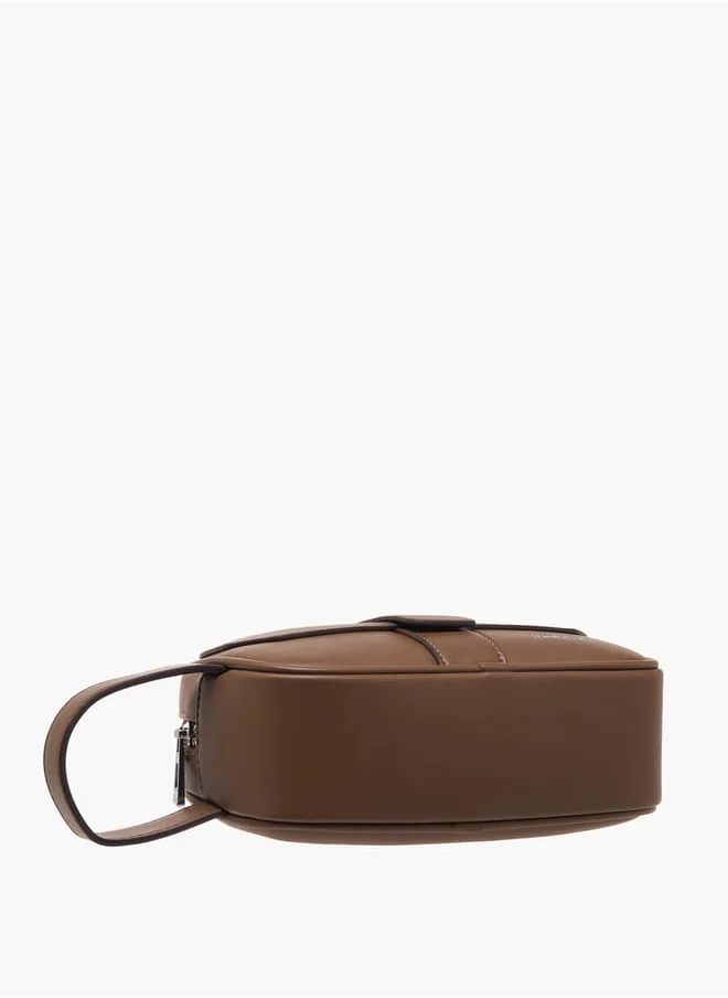 دوتشيني Men Solid Pouch with Wristlet Strap and Zip Closure