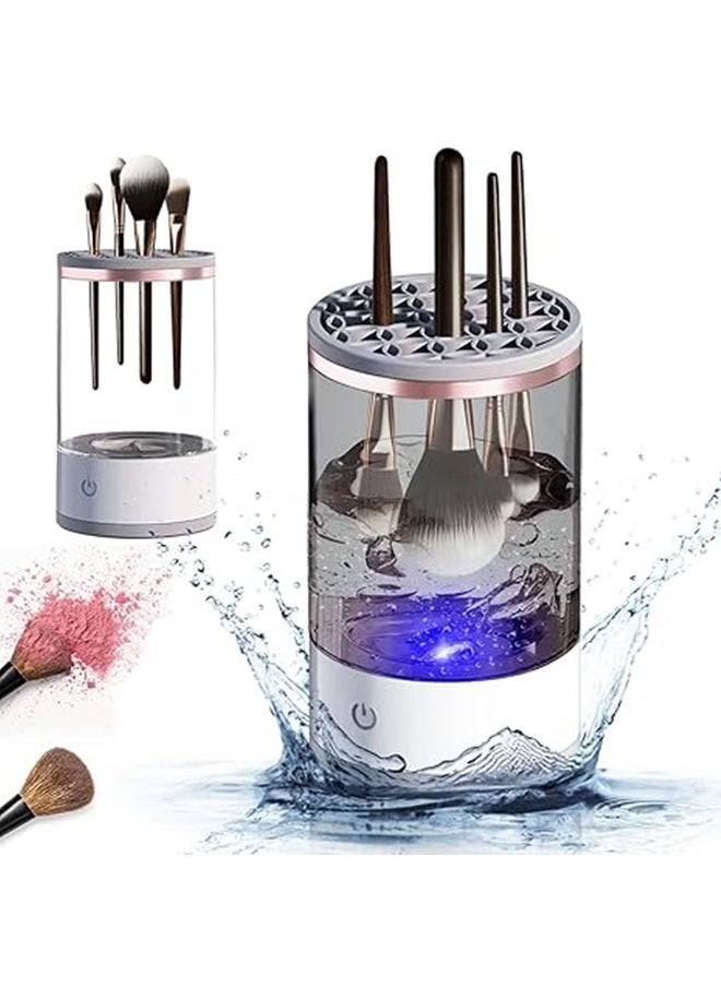 Generic Electric Makeup Brush Cleaner Machine，2 in 1 Cosmetic Brushes Cleaning Tool ，Portable Spinner Washing Blender for All Size Beauty Makeup Brushes Set  - Image 1