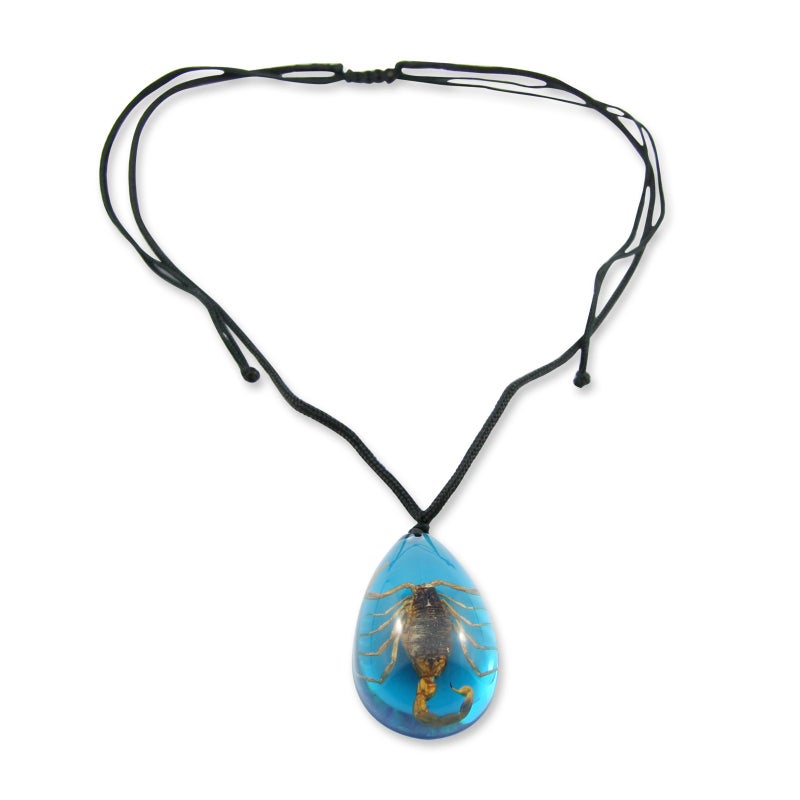 REALBUG Gold Scorpion Necklace, Blue, large - Image 2