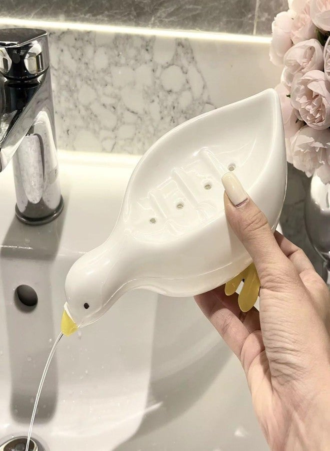 JMC Duck Soap Box Cute Cartoon Duck Shape Self-Draining Soap Dish Open Design Soap Dish for Shower Bathroom Toilet. Pack of 1 - Image 3