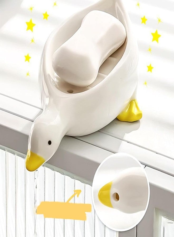 JMC Duck Soap Box Cute Cartoon Duck Shape Self-Draining Soap Dish Open Design Soap Dish for Shower Bathroom Toilet. Pack of 1 - Image 5