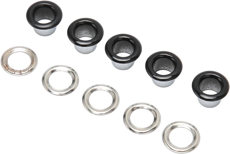 500 Sets Grommet Kit 6mm Round Copper Eyelet Kit, Multi Purpose Leather Grommets for Shoes Bags Clothing Repair and DIY Craft with Washers, Easy Install Punch Set (Bright Black) - Image 5