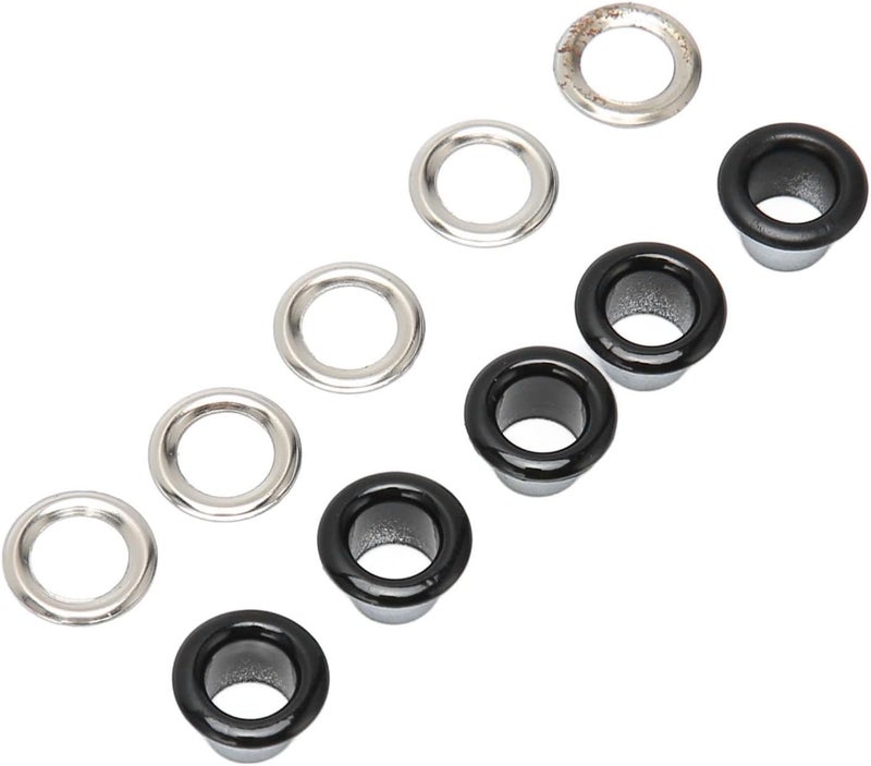 500 Sets Grommet Kit 6mm Round Copper Eyelet Kit, Multi Purpose Leather Grommets for Shoes Bags Clothing Repair and DIY Craft with Washers, Easy Install Punch Set (Bright Black) - Image 4