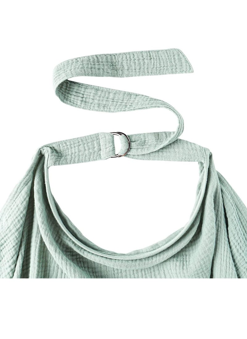 Gonice Muslin Nursing Cover for Baby Breastfeeding, Breathable 100% Cotton Breastfeeding Cover with Rigid Hoop for Mother Nursing Apron  - Image 5