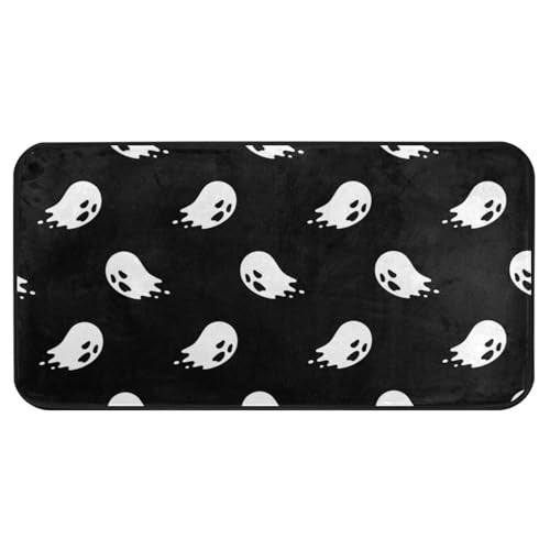Vdsrup Halloween Spooky Ghosts Kitchen Rug Kitchen Mat Runner Rugs Non Slip Laundry Floor Door Mats Soft Doormat Carpet Home Decor 39 X 20 Inch - Image 1