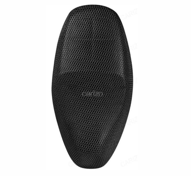 CARIZO Anti-Slip 3D Spacer Mesh Fabric Sweat-Free Waterproof Breathable Seat Cover (Black) Compatible with Suzuki Burgman Street 125 - Image 1