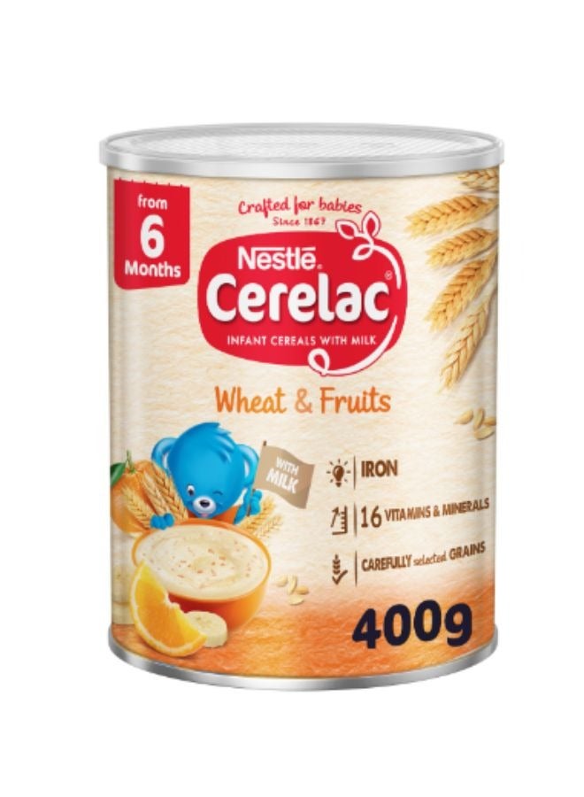 Cerelac Wheat and Fruits with Milk Cereal 400g - Image 1