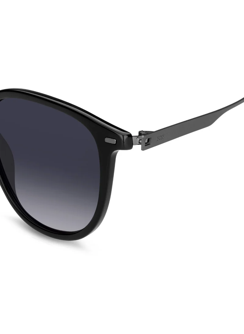 بوس Men's UV Protection Sunglasses Boss 1639/S Black 44.3 - Lens Size: 52 Mm