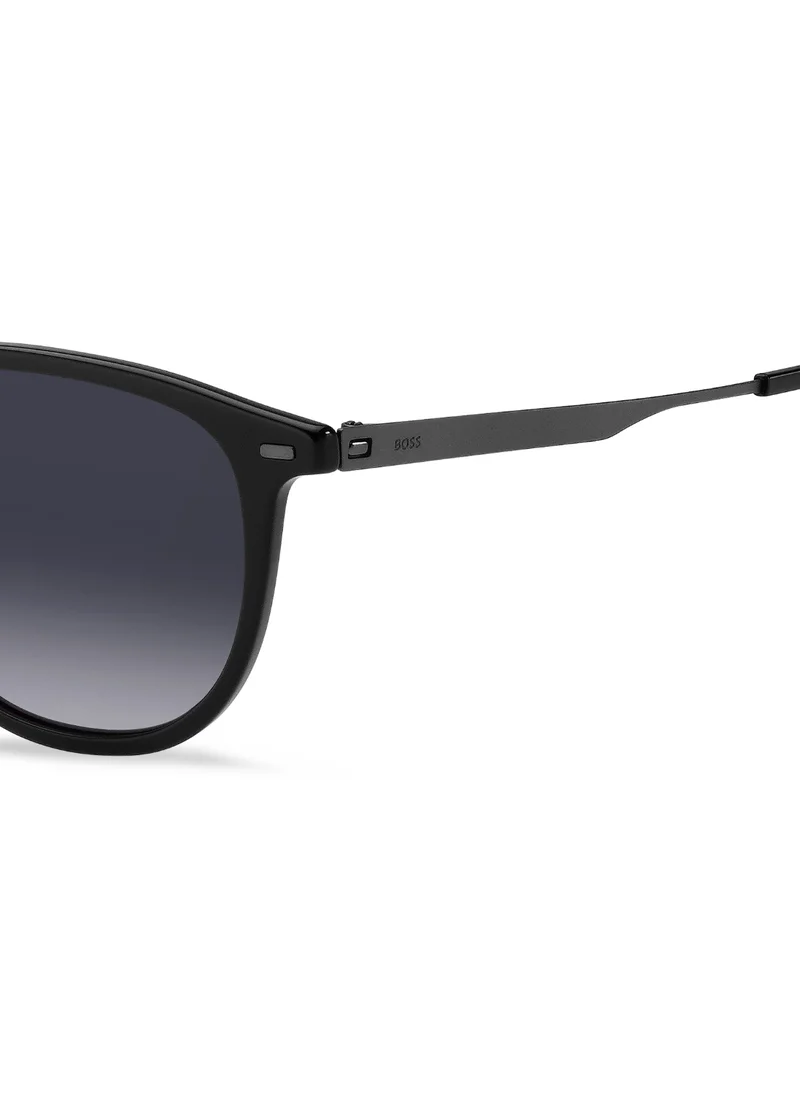 بوس Men's UV Protection Sunglasses Boss 1639/S Black 44.3 - Lens Size: 52 Mm
