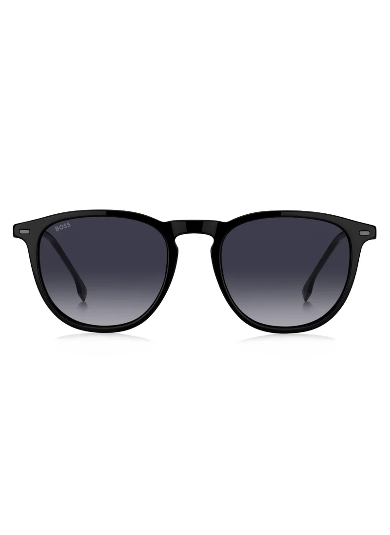 بوس Men's UV Protection Sunglasses Boss 1639/S Black 44.3 - Lens Size: 52 Mm