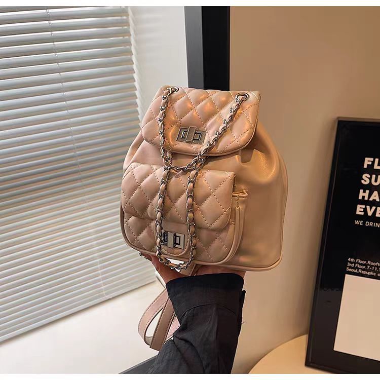 Diamond-Patterned Women'S Backpack, Versatile Trendy Small Backpack, High-End Handbag, Ladylike Style Bag, Business Opportunity Product - Image 4