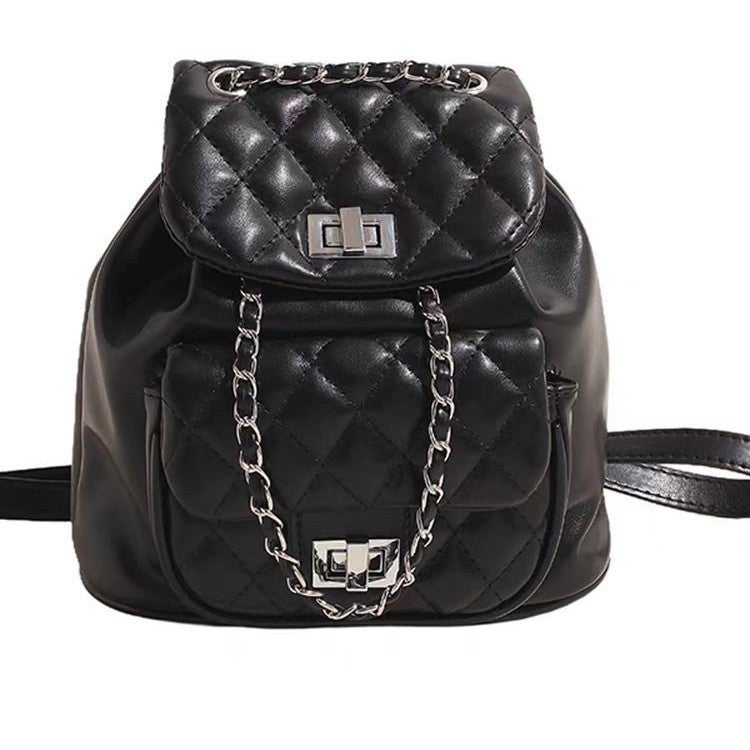 Diamond-Patterned Women'S Backpack, Versatile Trendy Small Backpack, High-End Handbag, Ladylike Style Bag, Business Opportunity Product - Image 5
