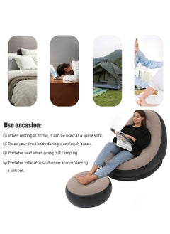 XiuWoo 2 Pack Foldable Portable Inflatable Bean Bag Chair, Lazy Sofa, Inflatable Couch, Inflatable Sofa, Inflatable Seat, Air Furniture Set with Footrest, Air Pump for Indoor, outdoor  - Image 4