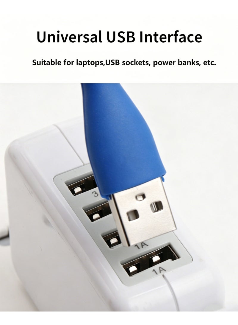 10 حزمة مرنة USB LED ضوء، محمولة قابلة للثني مصباح القراءة USB الصغير، متعددة الألوان USB ضوء ليلي للكمبيوتر المحمول، بنك الطاقة، الكمبيوتر الشخصي - Image 3