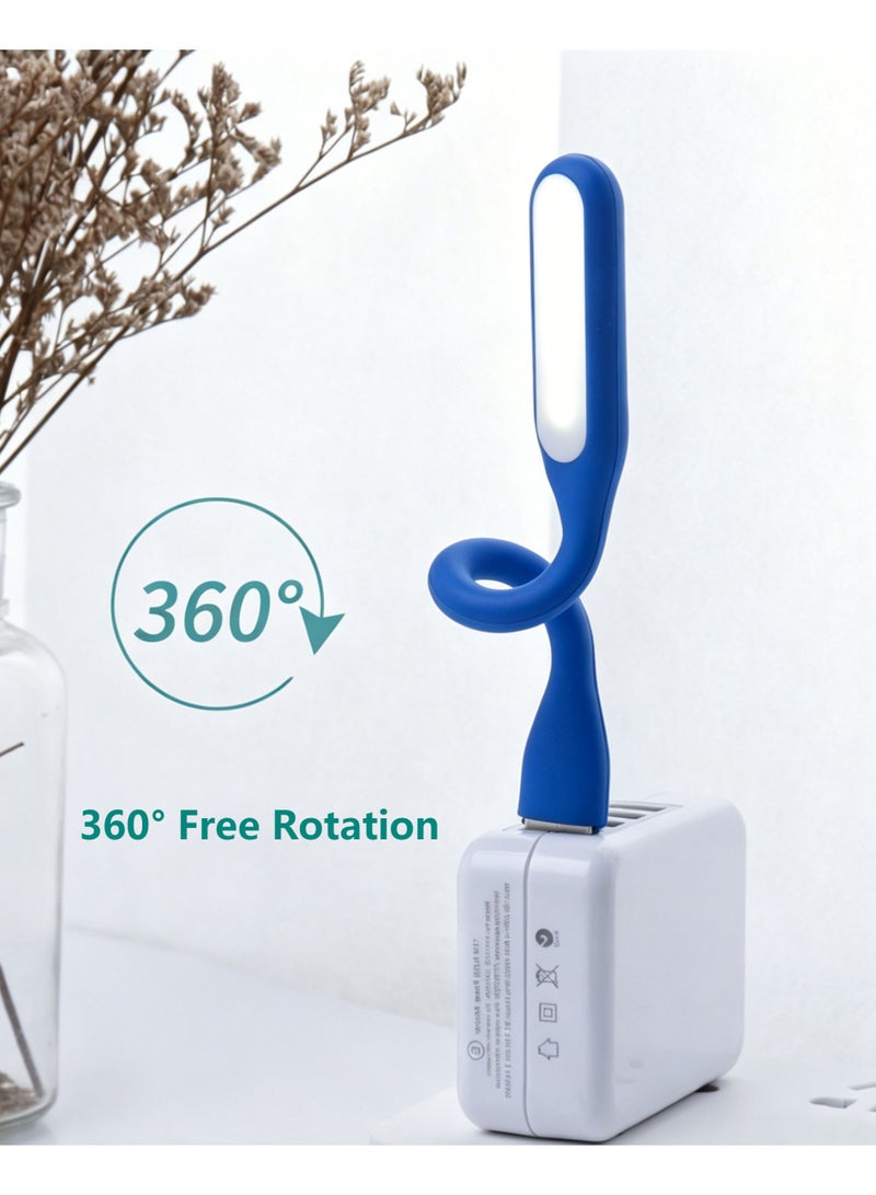 10 حزمة مرنة USB LED ضوء، محمولة قابلة للثني مصباح القراءة USB الصغير، متعددة الألوان USB ضوء ليلي للكمبيوتر المحمول، بنك الطاقة، الكمبيوتر الشخصي - Image 4
