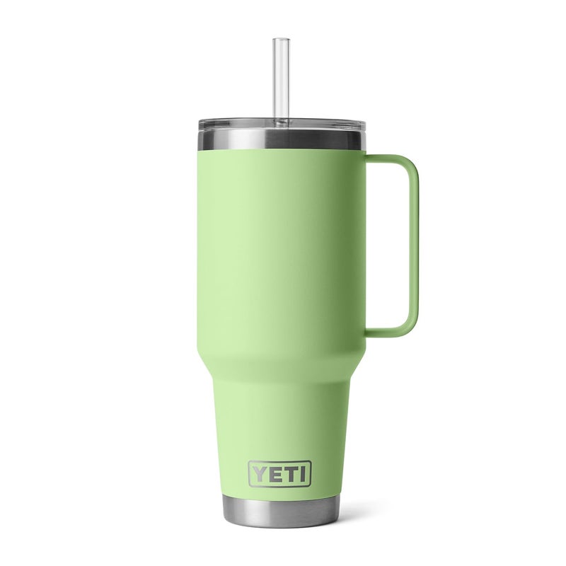 YETI Rambler 42 oz Tumbler with Handle and Straw Lid, Travel Mug Water Tumbler, Vacuum Insulated Cup with Handle, Stainless Steel, Key Lime - Image 3