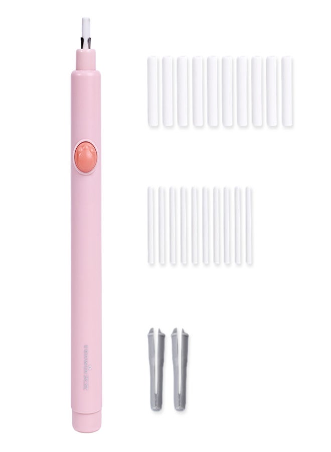 tenwin Electric Eraser Rechargeable Pencil Erasers with 20pcs Eraser Refills One-button Control Christmas Gift Stationery Supplies for School Students Artists Drawing Painting Sketching Drafting - Image 1