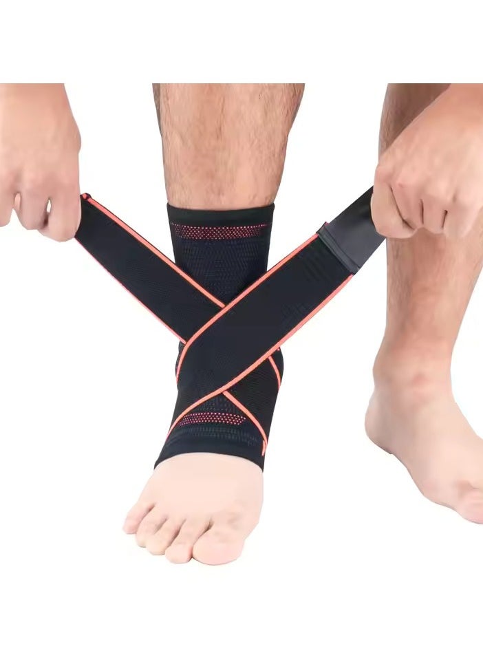 VIO - Ankle Foot Support Wrap for Sprained Weak Ankles Ligament Damage Stabilization Achilles Tendonitis Plantar Fasciitis Heel Pain Relief Adjustable Brace Sleeve With Strap for Women Men - Image 1
