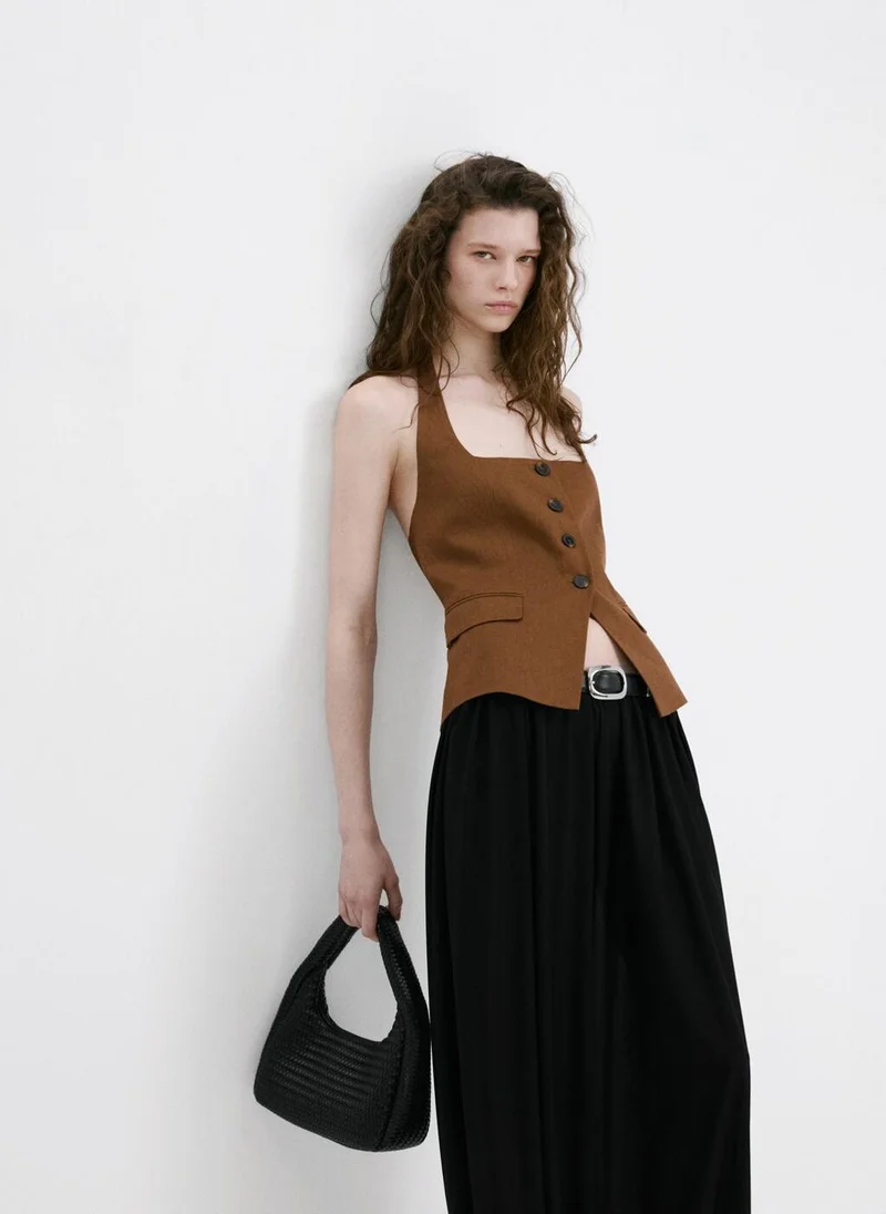 MANGO  Linen suit waistcoat for Women | Best Price UAE