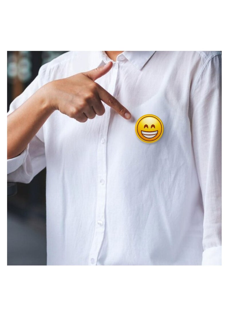 PRINTSHOP4ME Smiley Emoji Button Pins for Kids and Adults - Perfect for for Backpacks - Jackets - Fun Badge Pins - Expressive Smiley Emoji Badges  - Image 5