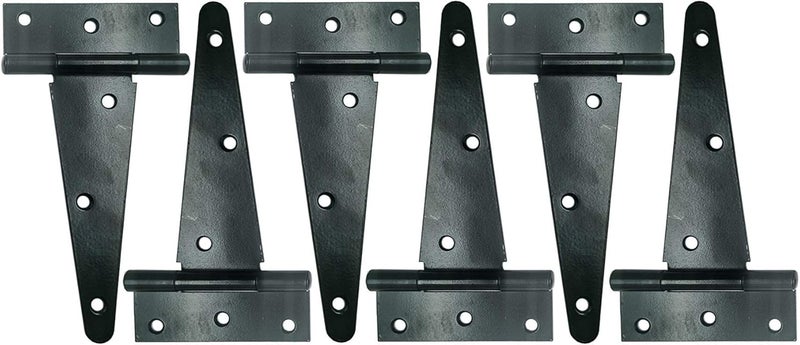 MLHpeak T-Strap Shed Hinge Gate Strap Heavy Duty Hinge Door Barn Gates Hinges (6, 6 inch) - Image 1