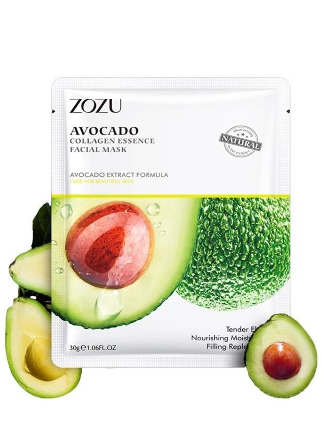 Zozu Collagen Mask With Nourishing Avocado Extract 30g Get Rid Of Dry Skin Forever  - Image 1