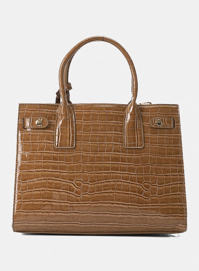 DejaVu LID-DVTX-005 Croc Embossed Zipper Handbag - Image 3
