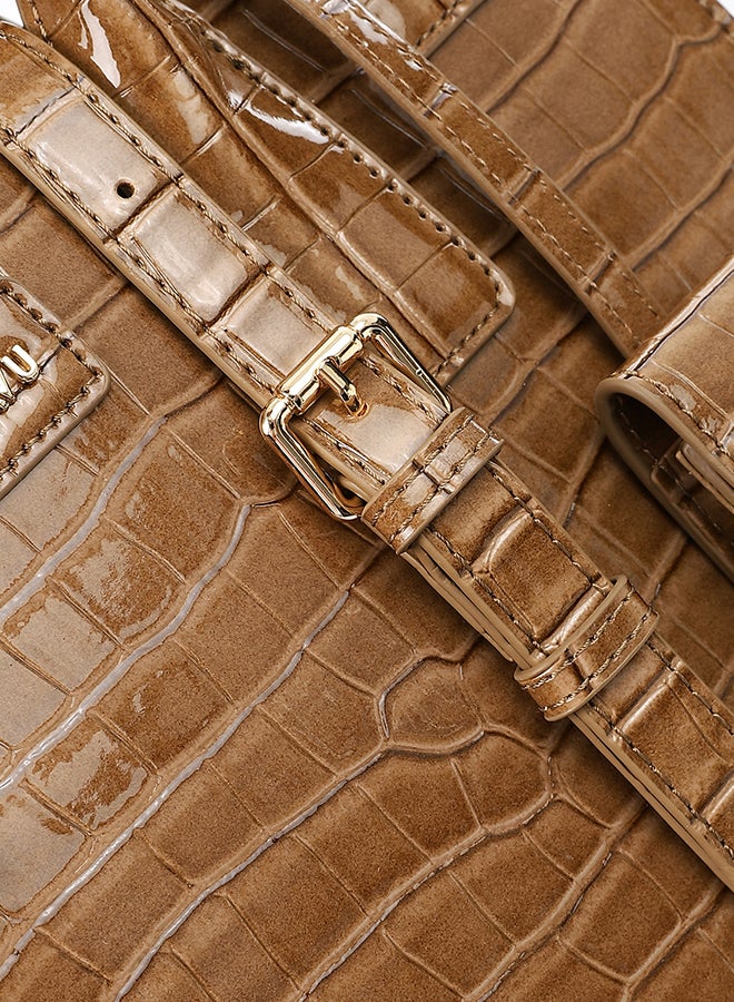 DejaVu LID-DVTX-005 Croc Embossed Zipper Handbag - Image 4