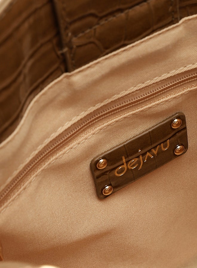 DejaVu LID-DVTX-005 Croc Embossed Zipper Handbag - Image 5