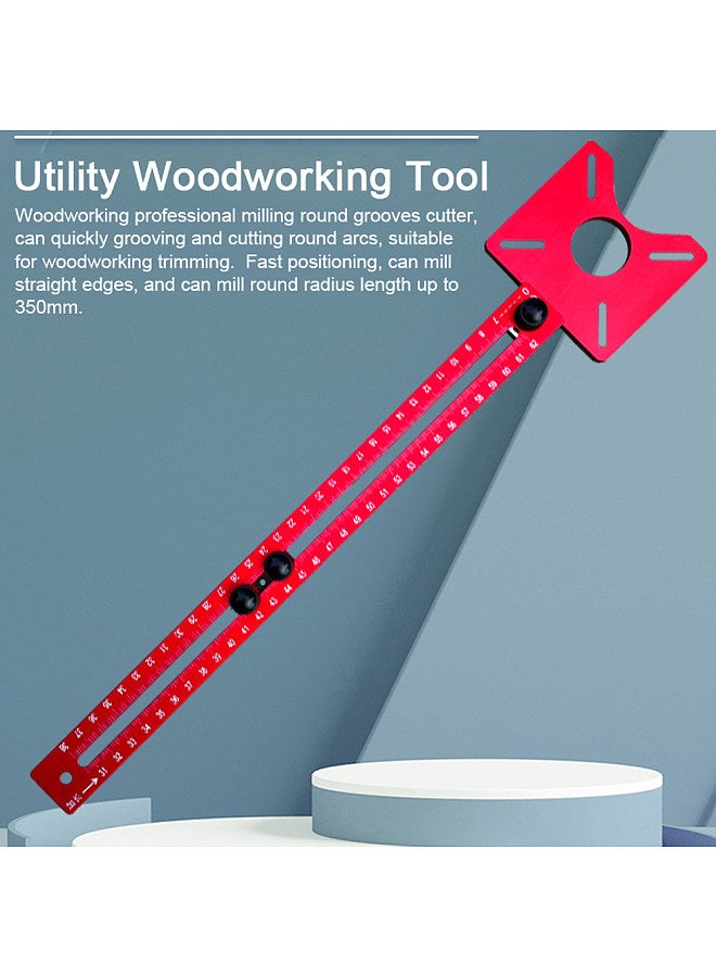 400mm Aluminum Alloy Milling Grooves Bracket with Base Detachable Woodworking Router Circle Jig Hole Opener  - Image 3
