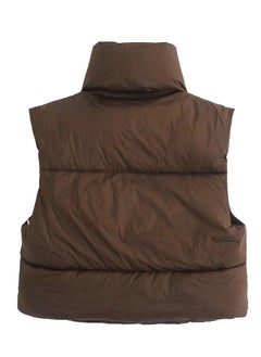 Loquat Spring And Autumn New Cotton West Zipper Collar Short Vest  - Image 2