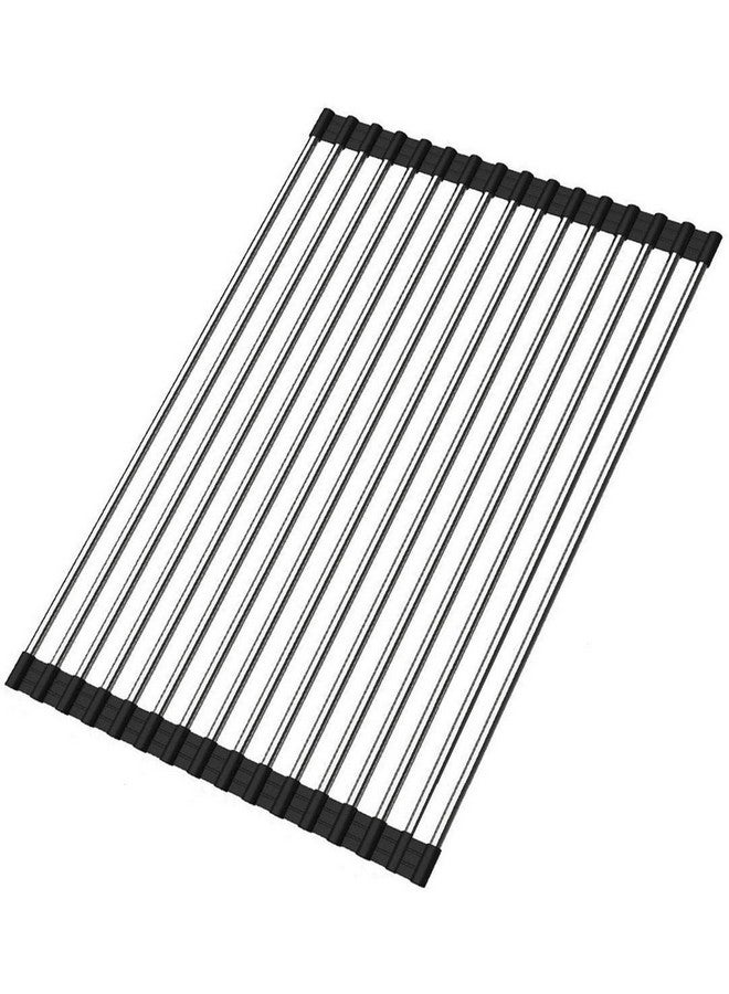 NILKANTH® - Dish Drying Rack Roll up Sink Drying Rack Foldable SUS304 Stainless Steel Dish Drying Rack (20.5''x13.3'') - Image 1