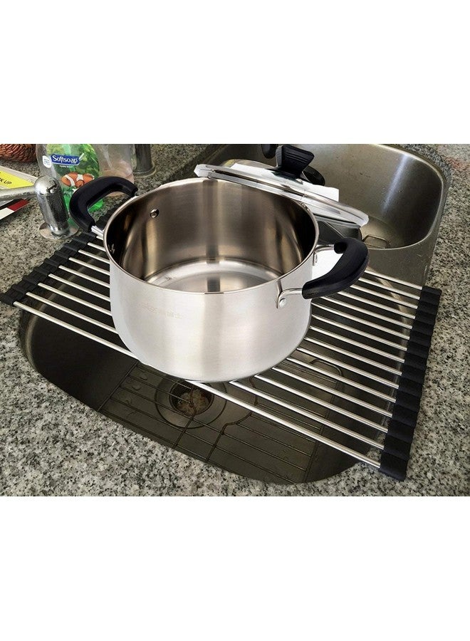 NILKANTH® - Dish Drying Rack Roll up Sink Drying Rack Foldable SUS304 Stainless Steel Dish Drying Rack (20.5''x13.3'') - Image 4