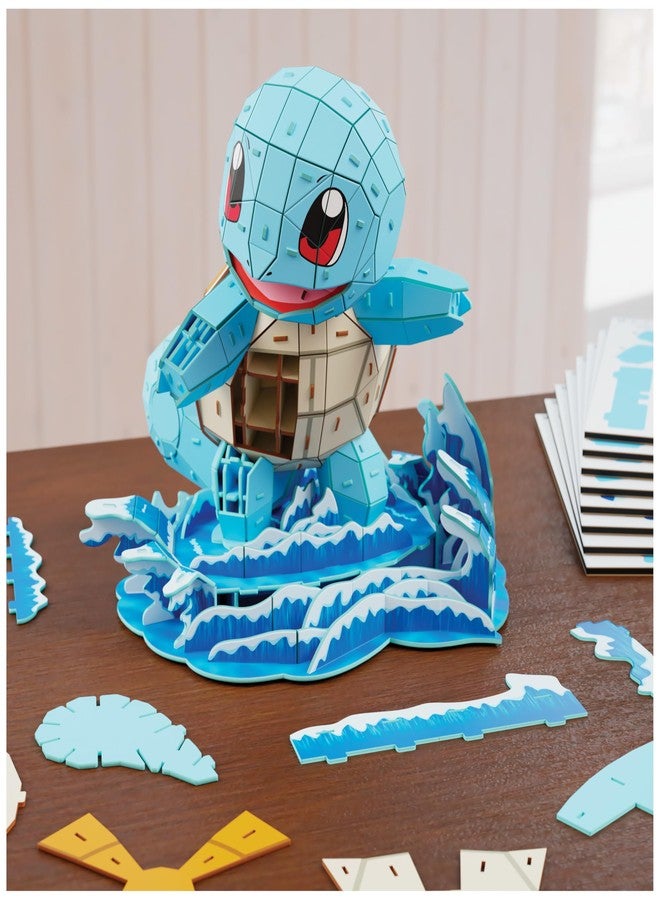 4D Build, Pokémon Squirtle 3D Model Kit, Pokémon Figure, Kanto First Partner Collection, Desk Décor, 180 Pieces, for Ages 12 & Up - Image 4