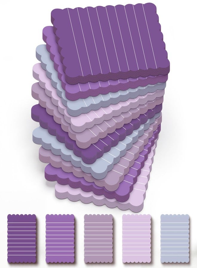 Epakh 10 Pack Scalloped Line Sticky Notes, Gradient Purple Pads, 3 x 4 Inch - Image 1