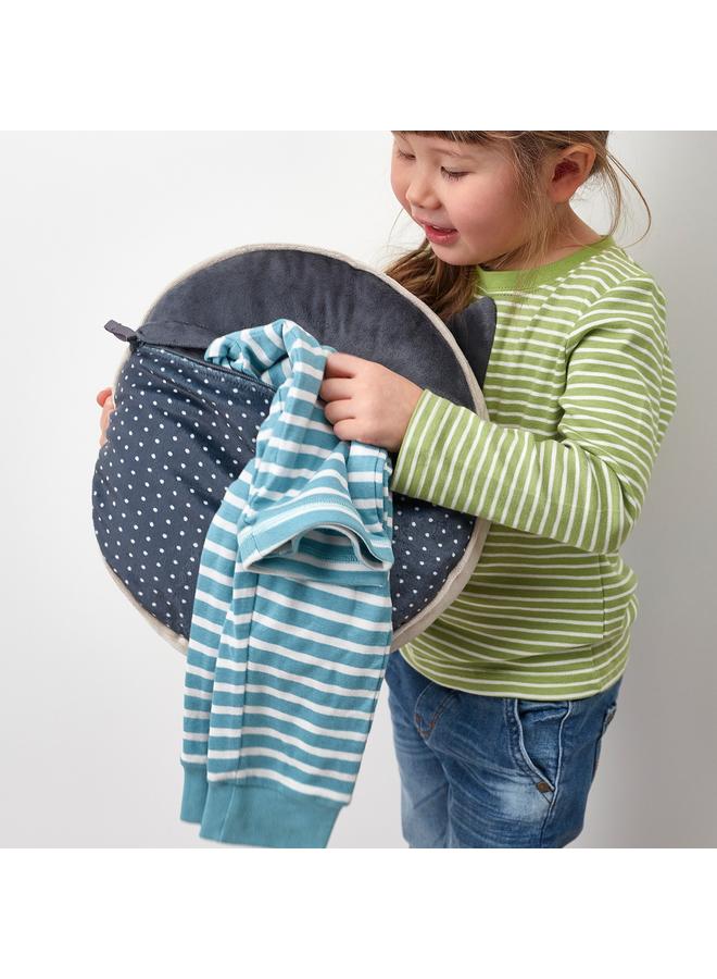 زبون وسادة مع جيب، بيج، 32×8 سم - Image 4