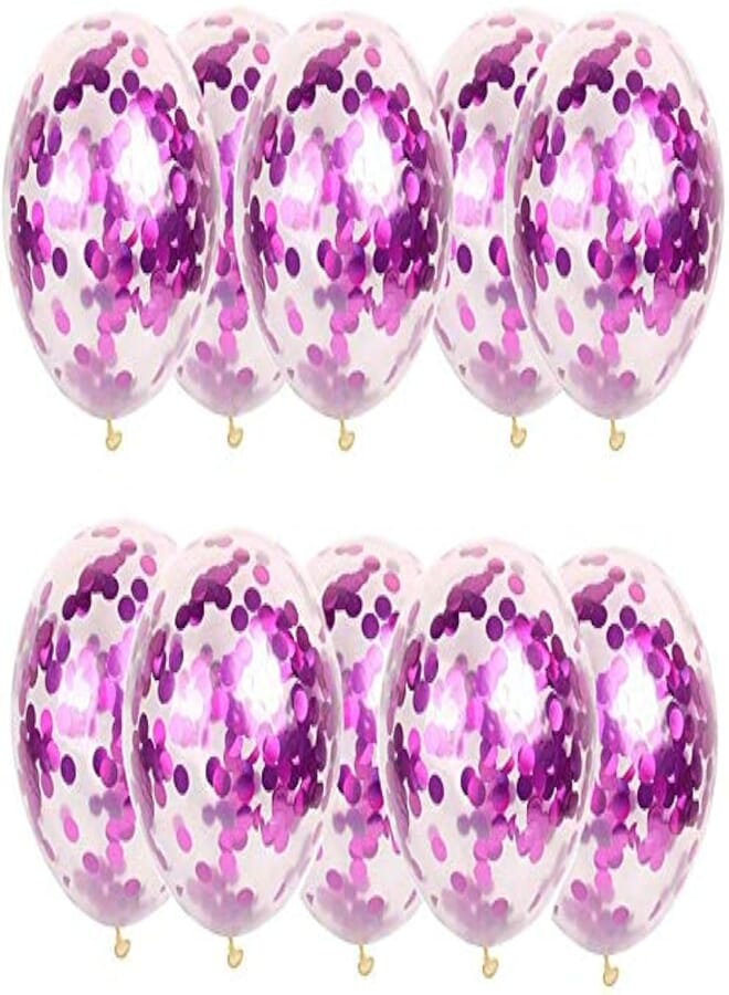JOULLI 20pcs Confetti Balloons 12 Inches Party Balloons With Rose Paper Confetti Dots For Party Decorations Wedding Decorations