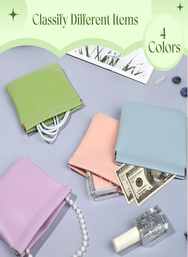 PRAMANTA 2Pcs Cosmetic Makeup Bag for Purse Snap Closure New Lipstick Pouch - Image 5