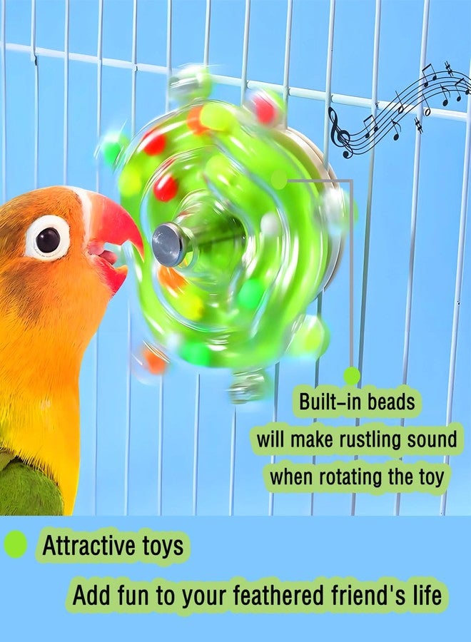 CTAILSOD Conure Toys, 3PCS Upgraded Bird Rotating Toys Parrot Spinning Toys Parakeet Rattle Toys for Small-Medium Parrots - Image 4