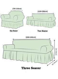 EVORY HOME Velvet non-slip Super Stretchable Sofa Covers Set for Seven Seats of 4 Pieces in Dark Brown  - Image 5