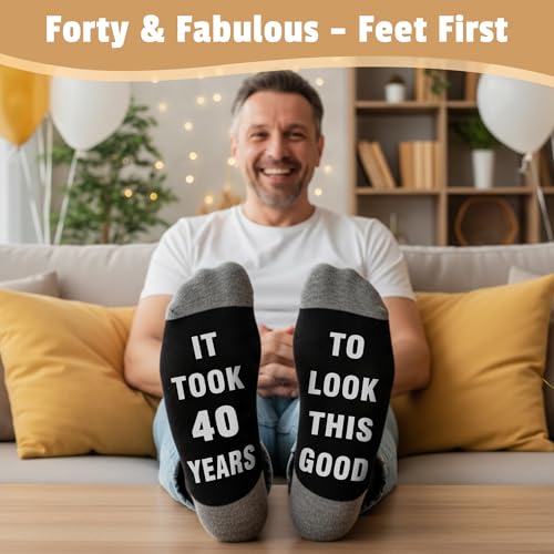 Pradnel 40th Birthday Gifts Men Funny 40 Year Old Gifts for Men Novelty Gift for 40th Birthday Man Cool 1986 Gift Ideas for Man 40s Happy 40th Bday Accessories for Him Luxury Forty and Fabulous Decorations - Image 5