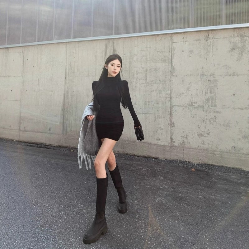 Hepburn style dress, elegant feminine daily styling - Image 3