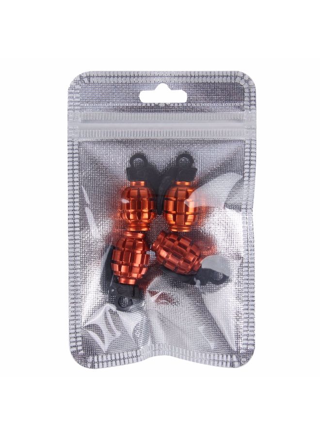 NIBEMINENT 4-Piece Grenade Shaped Car Tire Valve Cap  - Image 4