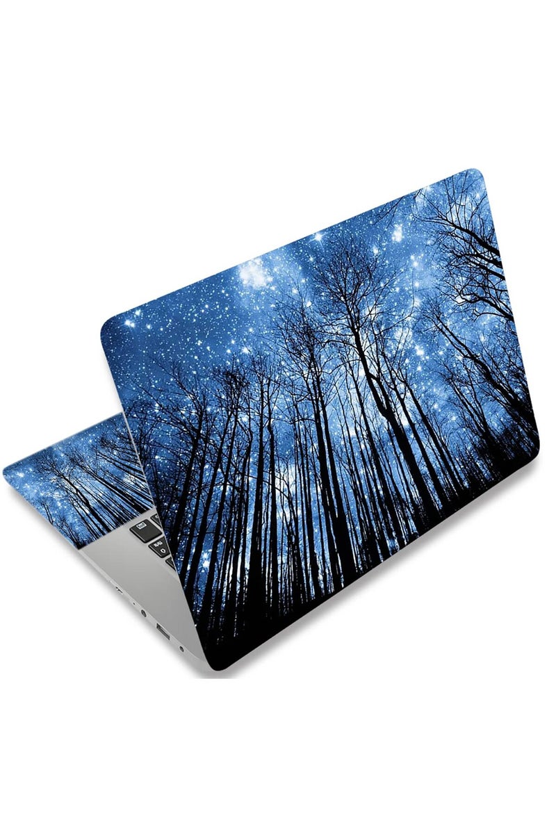 AORTDES 15.6 Inches Laptop Skin Sticker Reusable Personalized Skin Art Protector for 12.1 13 13.3 14 15 15.4 Inches Netbook Notebook PC (Forest at Peaceful Moonlight) - Image 1