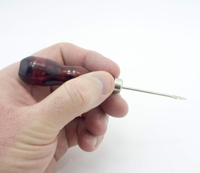 2 Pcs of 5” Stitching Sewing Awl, Hand Stitcher for Leather, Canvas