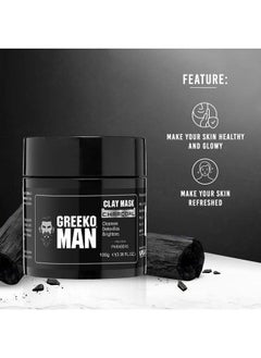 Vasu Greeko Man Charcoal Clay Mask For Healthy Glowing And Refreshing Skin 100 G  - Image 3