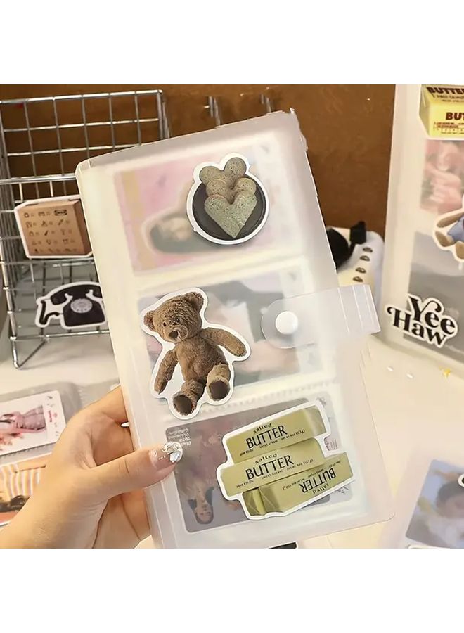 1pc 120 Slot Transparent PP Card Album With Index Tabs Durable Clear Card Holder For Movie Tickets Stickers Photos - Image 2